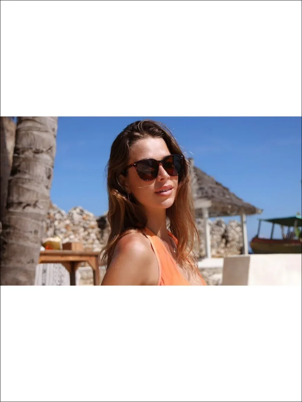Oversized Polarized Retro Sunglasses UV400 Full Frame Wrap Around